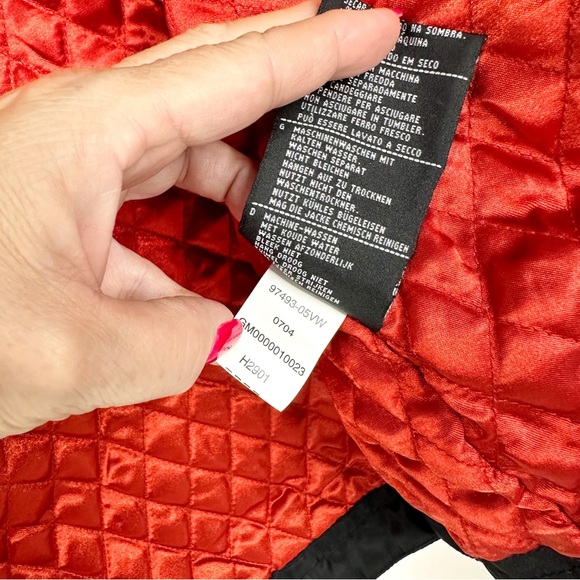 Harley Davidson Women’s Nylon Motorcycle Biker Jacket Black Cropped Small Fur - Picture 14 of 17